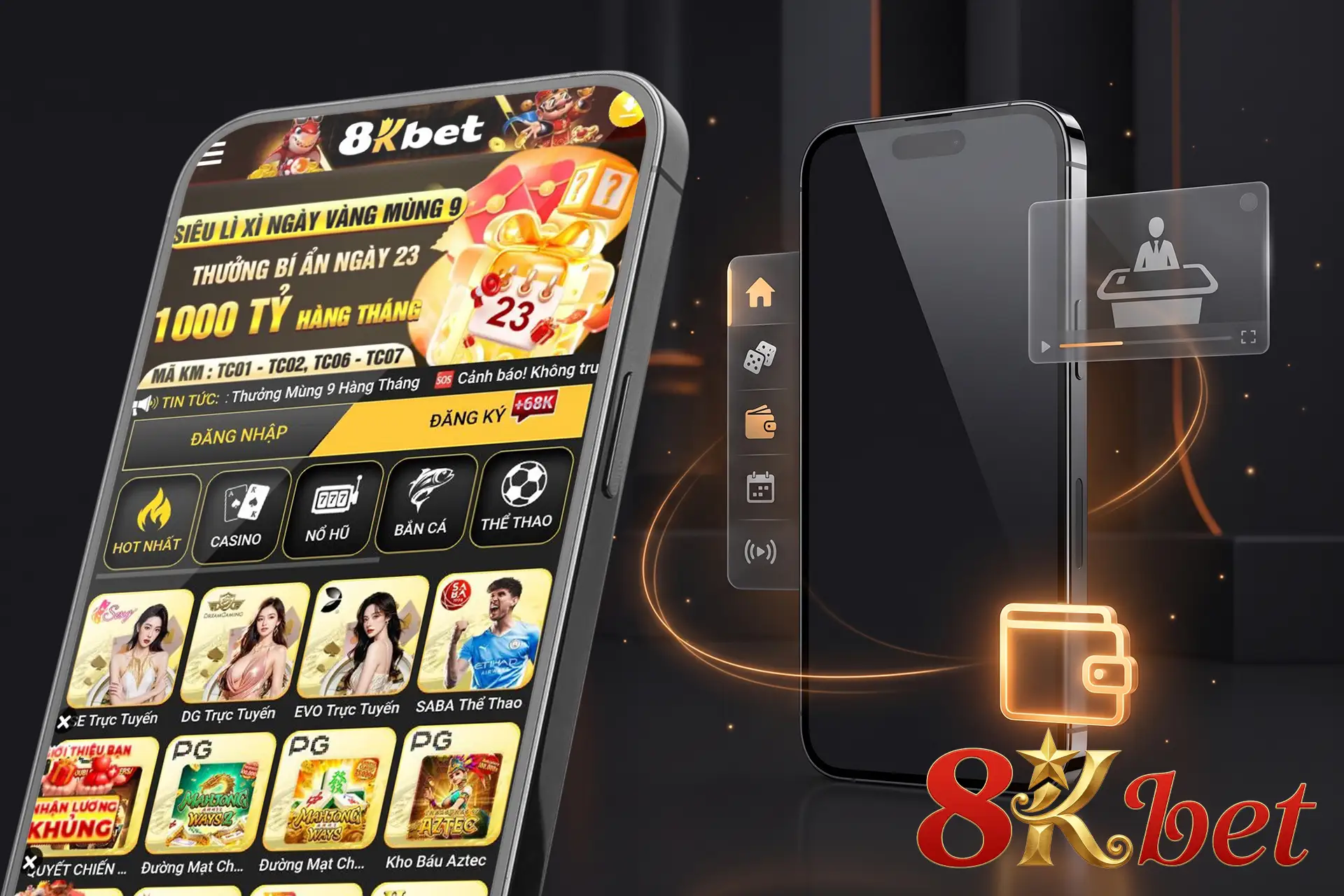 Trải nghiệm ứng dụng di động 8kbet với giao diện mượt mà và các ưu đãi khuyến mãi khủng hàng tháng dành cho người chơi